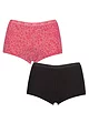 Girls and Teens 2 Pack Love Luna First Period Shortie Briefs - Pink