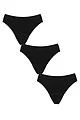 Girls and Teens 3 Pack Love Luna Seamfree Period Bikini Briefs - Black