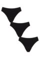 Girls and Teens 3 Pack Love Luna Seamfree Period Bikini Briefs - Black