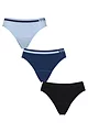 Girls and Teens 3 Pack Love Luna Seamfree Period Bikini Briefs - Blue Mix