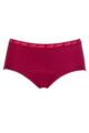 Girls and Teens 1 Pair Love Luna First Period Boyleg Briefs - Dark Cherry