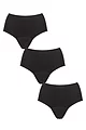 Women's 3 Pack Love Luna Seamfree Period Full Briefs - Black