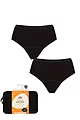 Women's 2 Pack Love Luna Period Midi Briefs Ready Pack - Black