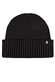 Mens and Women's 1 Pack SOCKSHOP Heat Holders Lite Ashwood Ribbed Turnover Hat - Black
