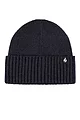 Mens and Women's 1 Pack SOCKSHOP Heat Holders Lite Ashwood Ribbed Turnover Hat - Navy