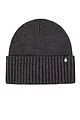 Mens and Women's 1 Pack SOCKSHOP Heat Holders Lite Ashwood Ribbed Turnover Hat - Charcoal