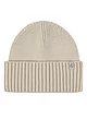 Mens and Women's 1 Pack SOCKSHOP Heat Holders Lite Ashwood Ribbed Turnover Hat - Cream