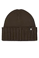 Mens and Women's 1 Pack SOCKSHOP Heat Holders Lite Ashwood Ribbed Turnover Hat - Khaki
