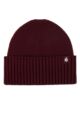 Mens and Women's 1 Pack SOCKSHOP Heat Holders Lite Ashwood Ribbed Turnover Hat - Burgundy