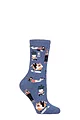 Women's 1 Pair SOCKSHOP Heat Holders 1.6 TOG Lite Hobby Socks - Book Worm Denim