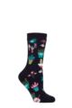 Ladies 1 Pair SOCKSHOP Heat Holders 1.6 TOG Lite Hobby Socks - Green Fingers Navy