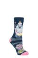 Ladies 1 Pair SOCKSHOP Heat Holders Fun Feet Lite Thermal Socks - Gin Queen