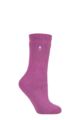 Ladies 1 Pair Heat Holders 1.6 TOG Lite Plain Socks - Muted Pink
