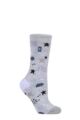 Ladies 1 Pair SOCKSHOP Heat Holders 1.6 TOG Lite Patterned and Striped Socks - Inter Galactic