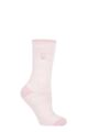 Ladies 1 Pair SOCKSHOP Heat Holders 1.6 TOG Lite Patterned and Striped Socks - Venice Heel & Toe Denim Venice Heel & Toe Dusted Pink
