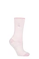 Women's 1 Pair SOCKSHOP Heat Holders 1.6 TOG Lite Patterned and Striped Socks - Venice Dusted Pink