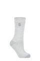 Ladies 1 Pair SOCKSHOP Heat Holders 1.6 TOG Lite Patterned and Striped Socks - Venice Silver Grey