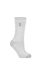 Women's 1 Pair SOCKSHOP Heat Holders 1.6 TOG Lite Patterned and Striped Socks - Venice Silver Grey
