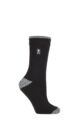 Ladies 1 Pair SOCKSHOP Heat Holders 1.6 TOG Lite Patterned and Striped Socks - Tenerife Black / White