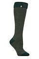 Women's 1 Pair SOCKSHOP Heat Holders Equestrian Collection 1.6 TOG Lite Thermal Wellington Boot Socks - Amaryllis Twist Emerald / Olive