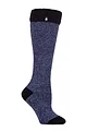 Women's 1 Pair SOCKSHOP Heat Holders Equestrian Collection 1.6 TOG Lite Thermal Wellington Boot Socks - Amaryllis Twist Navy / Denim