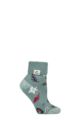 Women's 1 Pair SOCKSHOP Heat Holders Turn Over Cuff Lite Lounge Socks - Winter Bloom