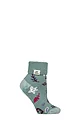 Women's 1 Pair SOCKSHOP Heat Holders Turn Over Cuff Lite Lounge Socks - Winter Bloom