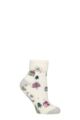 Women's 1 Pair SOCKSHOP Heat Holders Turn Over Cuff Lite Lounge Socks - Cosy Cabin