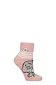 Women's 1 Pair SOCKSHOP Heat Holders 1.6 TOG Lite Me to You Tatty Teddy Thermal Lounge Slipper Socks - Dusky Pink