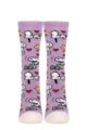 Ladies 1 Pair SOCKSHOP Heat Holders 1.6 TOG Lite Snoopy Thermal Socks - Lilac