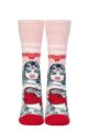 Ladies 1 Pair SOCKSHOP Heat Holders DC Wonder Woman 1.6 TOG Lite Thermal Socks - Pink / Red