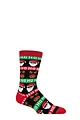 Mens 1 Pair SOCKSHOP Heat Holders 1.6 TOG Lite Christmas Socks - Ho Ho Ho