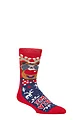 Mens 1 Pair SOCKSHOP Heat Holders 1.6 TOG Lite Christmas Socks - Jazzy Rudolph