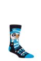 Mens 1 Pair SOCKSHOP Heat Holders 1.6 TOG Lite Christmas Socks - Superstar Snowman