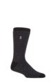 Mens 1 Pair SOCKSHOP Heat Holders 1.6 TOG Lite Striped, Patterned & Argyle Socks - Amsterdam Heel & Toe Charcoal