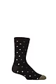 Mens 1 Pair SOCKSHOP Heat Holders 1.6 TOG Lite Striped, Patterned & Argyle Socks - Marlsoll Trees Black / Olive