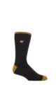 Mens 1 Pair SOCKSHOP Heat Holders Workforce 1.6 TOG Lite Reinforced Heel and Toe Work Wear Socks - Black