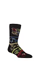 Mens 1 Pair SOCKSHOP Heat Holders 1.6 TOG Lite Harry Potter Fairisle Thermal Socks - Black
