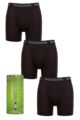 Mens 3 Pack SOCKSHOP Lazy Panda Bamboo Boxer Shorts - Black