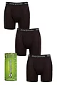 Mens 3 Pack SOCKSHOP Lazy Panda Bamboo Boxer Shorts - Black