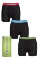 Mens 3 Pack SOCKSHOP Lazy Panda Bamboo Hipster Trunks - Blue / Red / Green