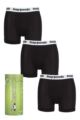 Mens 3 Pack SOCKSHOP Lazy Panda Bamboo Hipster Trunks - White