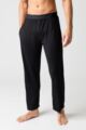 Mens 1 Pack Lazy Panda Bamboo Loungewear Selection Classic Bottoms - Black Classic Bottoms