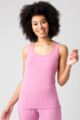 Ladies 1 Pack Lazy Panda Bamboo Loungewear Selection Vest Top - Pink Vest Top