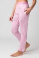 Ladies 1 Pack Lazy Panda Bamboo Loungewear Selection Classic Bottoms - Pink Stripe Classic Bottoms