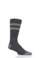Mens and Ladies 1 Pair Stance Joven Striped Top Plain Cotton Socks - Black