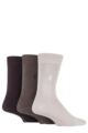 Mens 3 Pair Pringle of Scotland Classic Bamboo Plain Socks - Beige