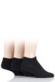 Mens 3 Pair Pringle Black Label Bamboo Trainer Socks - Black