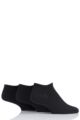 Mens 3 Pair Pringle Black Label Bamboo Trainer Socks - Black