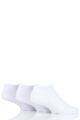 Mens 3 Pair Pringle Black Label Bamboo Trainer Socks - White